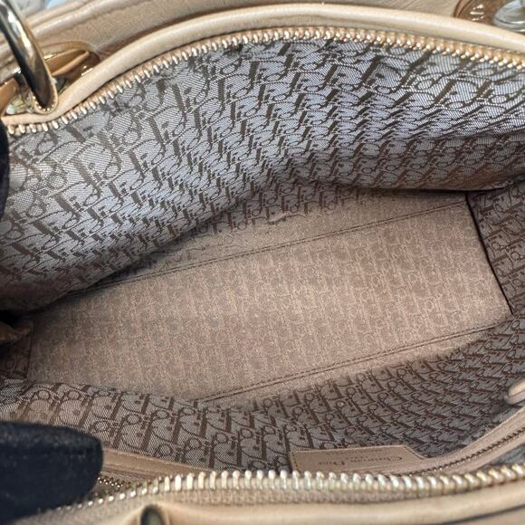 Christian Dior Lambskin Cannage Large Lady Dior Beige - Picture 9 of 12